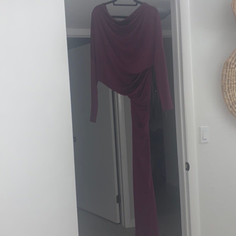 Tight purple wedding dress